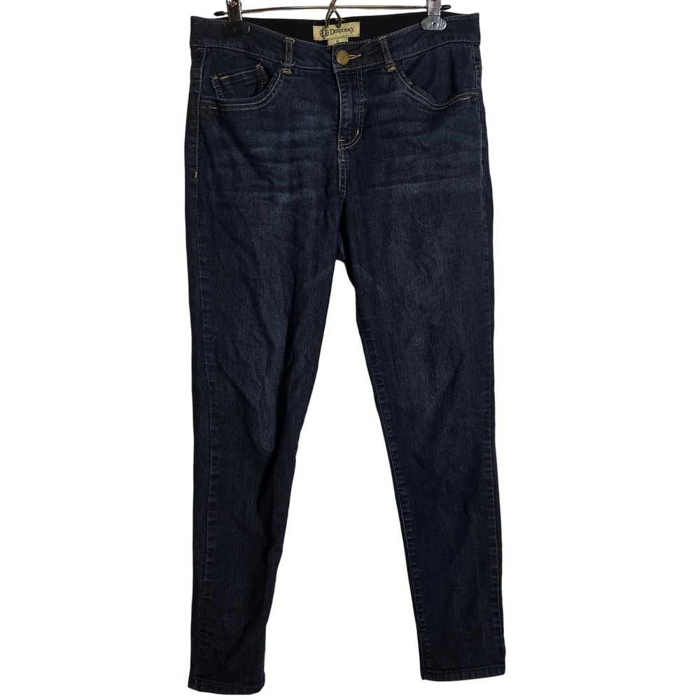 Democracy Ab Technology Skinny Denim Blue Jeans 6 Stretch Casual Dark Wash